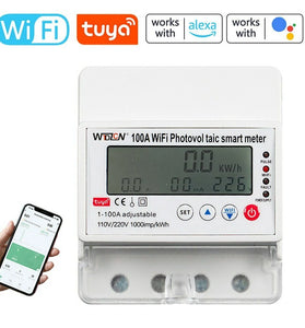Tuya WiFi Intelligent Photovoltaic Meter Breaker Timer Multifunctional Solar Bidirectional Hour Meter Home Electronic Appliances Remote Controller