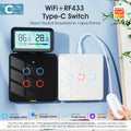 SMATRUL Tuya Wireless WiFi RF433 Smart Home Wall-mounted Light Switch Touch Panel Control Switches Timing Function Remote APP Control Voice Control with Alexa Google Assistant Yandex Tmall Genie