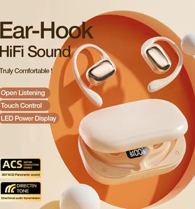 M57 TWS Headset Wireless bluetooth 5.4 Earphone 360 ACS Panoramic Surround Sound DT4.0 Dual-Mic Noise Cancelling LED Digital Display 58H Battery Life Touch Control Earhooks Sports Headphones