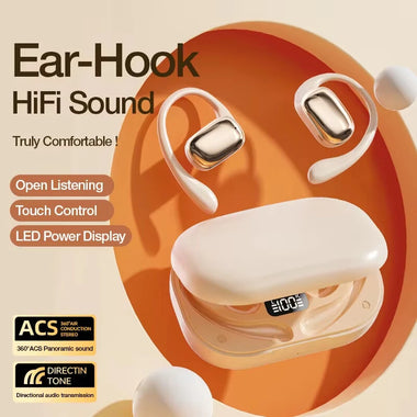 M57 TWS Headset Wireless bluetooth 5.4 Earphone 360 ACS Panoramic Surround Sound DT4.0 Dual-Mic Noise Cancelling LED Digital Display 58H Battery Life Touch Control Earhooks Sports Headphones