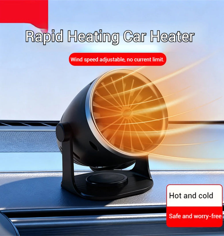 12 / 24V Car Heater BY-1849 Fast Heating Defogging Anti-Frost 360 Adjustable Mini Electric Heater