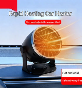 12 / 24V Car Heater BY-1849 Fast Heating Defogging Anti-Frost 360 Adjustable Mini Electric Heater