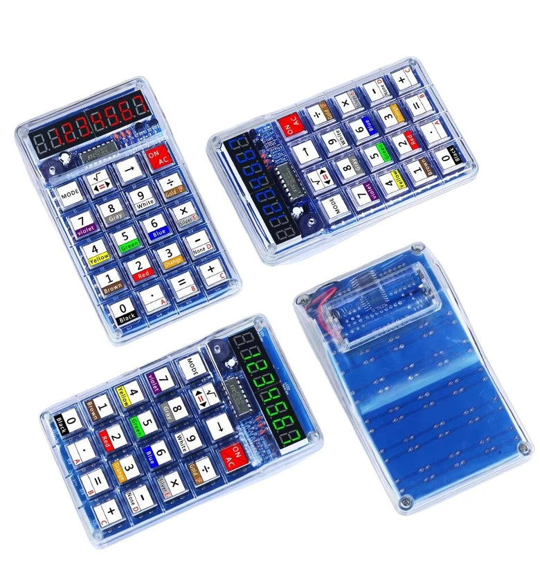 DIY Calculator Kit LED Digital Tube Display 51 MCU Electronic Calculators Kits for School Soldering Practice Training