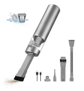 Mini Vacuum Cleaner & Air Purifier & Hand Pump 3-in-1 Cordless Handheld Vacuum Cleaner, 3 Types of Crevice Nozzles for Car Home Dual-Purpose for Blowing And Suction