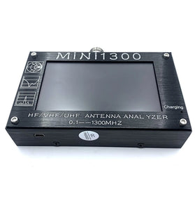 HF/VHF/UHF Mini1300 Antenna Analyzer Antenna Analyzer 0.1-1300MHz Measuring S Parameters Impedance Analyzer Aluminum Alloy Shell