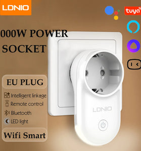 LDNIO 16A Smart WiFi EU Plug Socket Real-time Current Voltage Power Monitoring APP Timing Outlet with LED Light Voice Control with Alexa Google