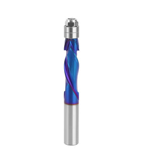 1/2" Shank Woodworking YK20 Carbide CNC Router Bit Blue Coated Compression Flush Trim Mill for Slotting and Trimming