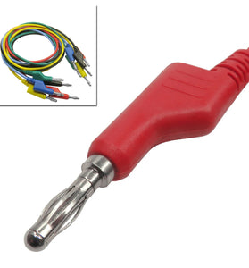 P1036 5Pcs 1M 4mm Banana to Banana Plug Test Cable Lead for Multimeter Tester 5 Colors