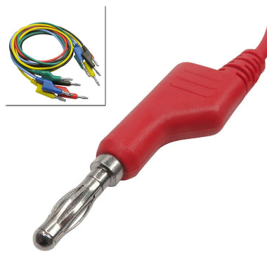 P1036 5Pcs 1M 4mm Banana to Banana Plug Test Cable Lead for Multimeter Tester 5 Colors