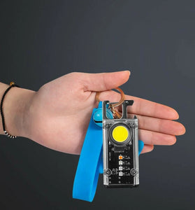 Magnetic COB LED Work Light Portable Keychain Flashlight UV Light Red/Blue Warning Green Light Keychain Light Mini Torch Light