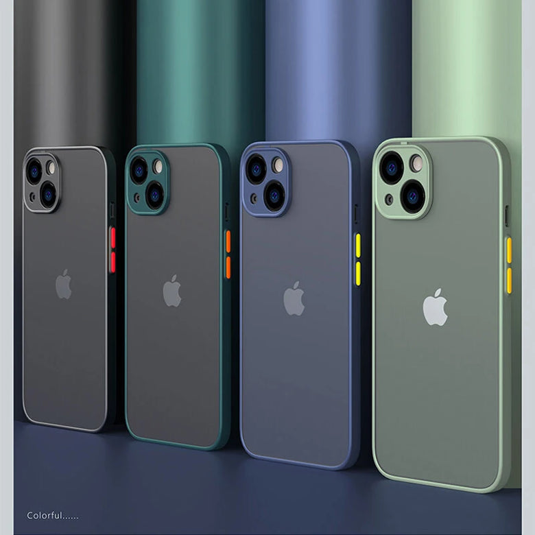 Black Armor Bumper Shockproof Silicone Hard Cover Phone Case for iPhone 16 16 Plus 16 Pro 16 Pro Max