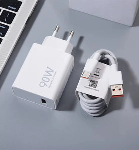 90W 1-Port USB Charger USB-C Fast Charging Wall Charger Adapter EU Plug for iPhone 16 16 Pro 15 14 13 Pro Max for Huawei Pura X for Xiaomi 15pro for Samsung Galasy S25 Ultra