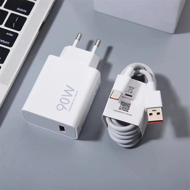 90W 1-Port USB Charger USB-C Fast Charging Wall Charger Adapter EU Plug for iPhone 16 16 Pro 15 14 13 Pro Max for Huawei Pura X for Xiaomi 15pro for Samsung Galasy S25 Ultra