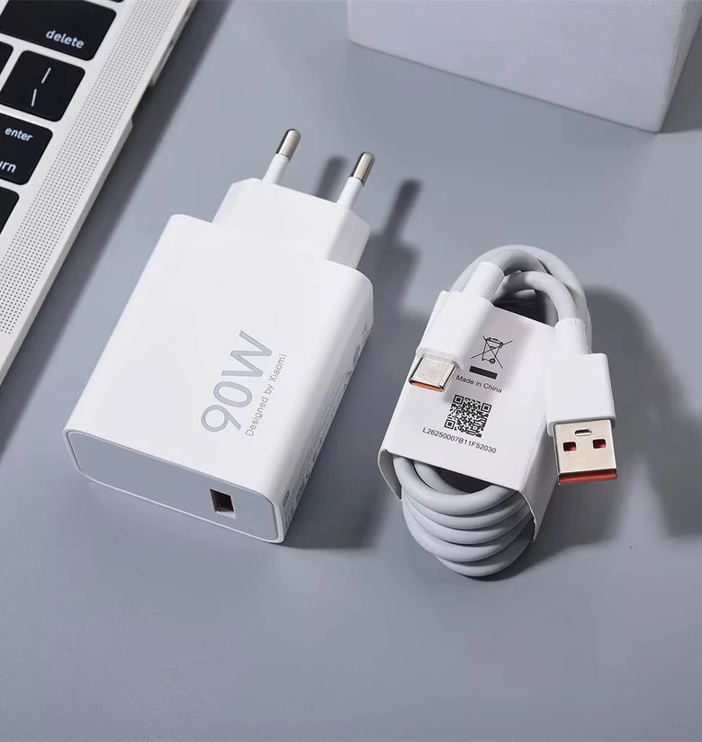90W 1-Port USB Charger USB-C Fast Charging Wall Charger Adapter EU Plug for iPhone 16 16 Pro 15 14 13 Pro Max for Huawei Pura X for Xiaomi 15pro for Samsung Galasy S25 Ultra