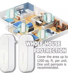 Ultrasonic Pest Repellent 3-in-1 Triple Frequency 360 Degree Coverage Easy Installation Chemical-Free Safe for Pets and Children 800-1800 ft