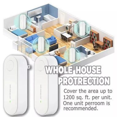 Ultrasonic Pest Repellent 3-in-1 Triple Frequency 360 Degree Coverage Easy Installation Chemical-Free Safe for Pets and Children 800-1800 ft