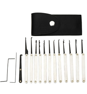 22PCS Stainless steel Picks and Padlocks Set Complete with Picking Blade, Wrench and Other Accessories Suitable for Everyday Use and Professional Locksmiths.