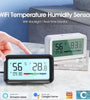 Tuya WiFi ZigBe Temperature Humidity Sensor with Screen Time Display Smart Home Indoor Hygrometer Voice Control with Alexa Google Smart Life