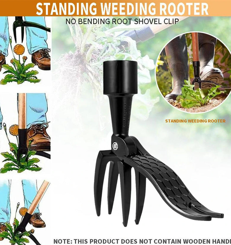 Claw Weeder the Stand Up Weed Puller Tool Root Remover Replacement Foot Garden Pedal Metal Outdoor With Head Weeding Weeder