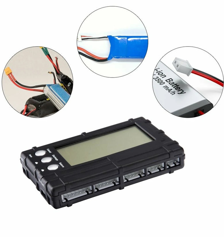 3 in 1 LCD RC Battery Discharger Balancer Meter Tester for 2-6S Lipo Li-Fe Battery Battery Voltage Meter Li-Polymer/Li-Fe 2-6 Cell