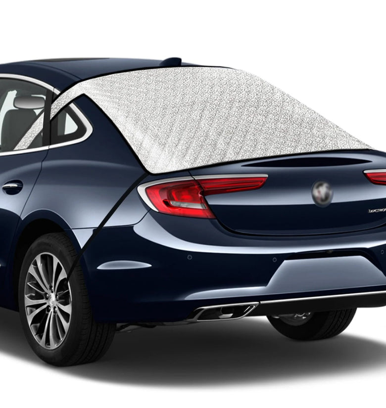 Car Rear Windshield Snow Cover 4-Layer For Winter Snow Frost Removal With Magnetic Edge And Windproof Belt Waterproof Dustproof Privacy for Seden