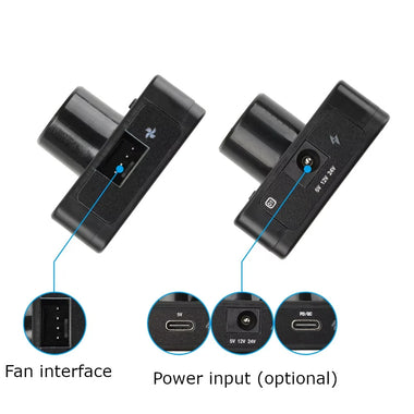 DC 24V/12V/5V PWM Speed Controller PD QC Fast Charging 4Pin PWM Efficient Cooling System Fan Governor Cooler