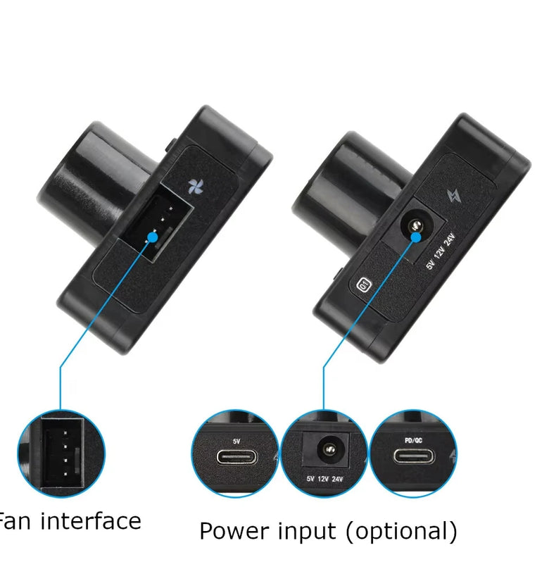 DC 24V/12V/5V PWM Speed Controller PD QC Fast Charging 4Pin PWM Efficient Cooling System Fan Governor Cooler