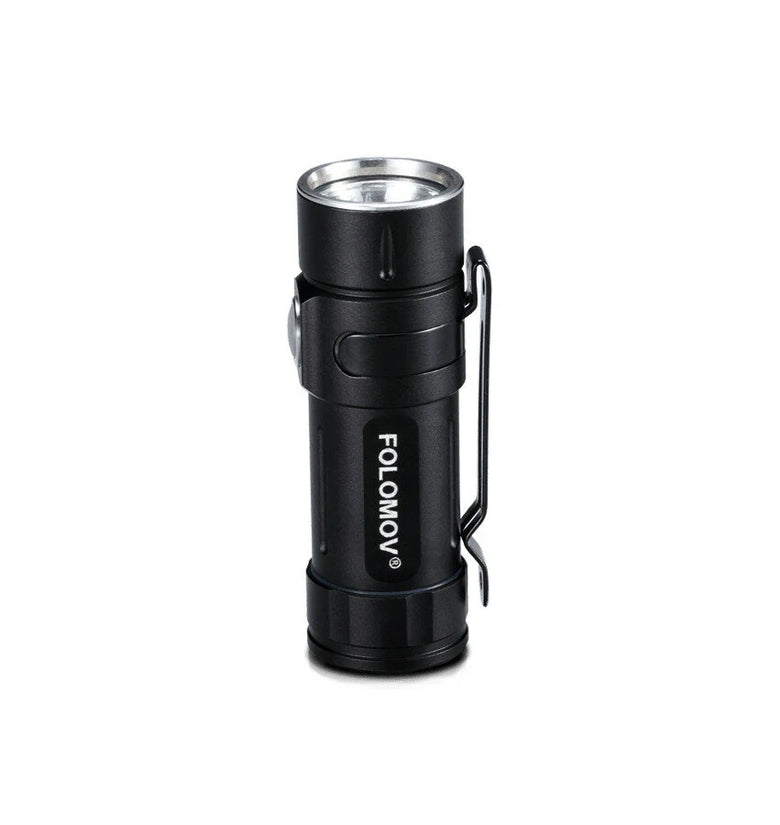 FOLOMOV EDC C2 Nichia E21A High CRI98 Compact EDC LED Flashlight With 14300 Battery Ulralight Pocket Clip Light Mini LED Torch EDC Survival Tools