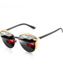 Mens Polarized Sunglasses Luxury Fashion Cat Eye Retro Metal Colorful Lens Oculos UV400 Sun Glasses