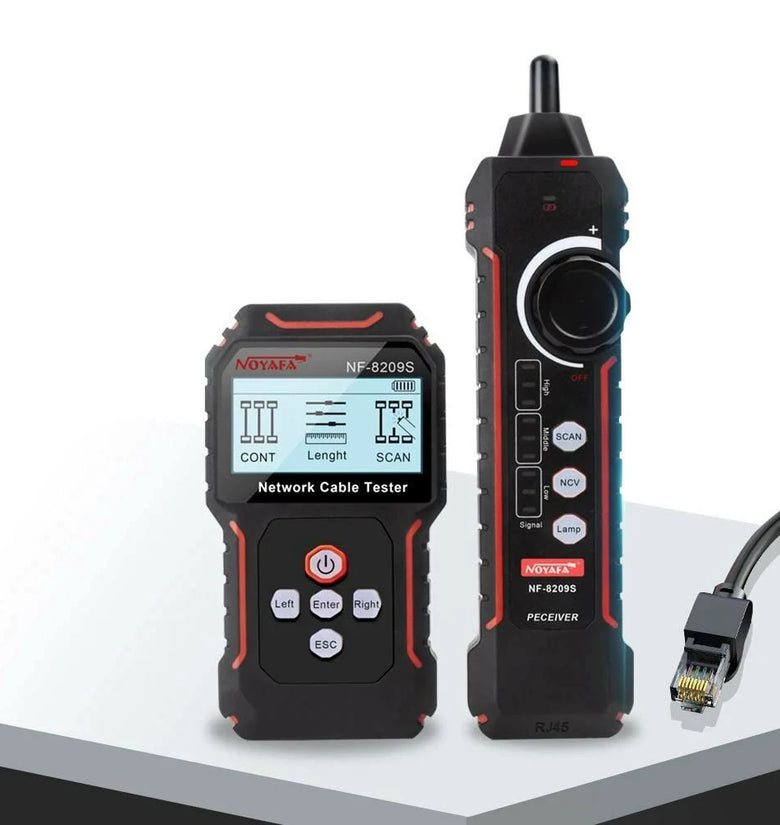 New NF-8209S LCD Network Cable Tester Wire Tracker PoECurrent Length cabl RJ45 Cable Tracker multifunctional tester Tool