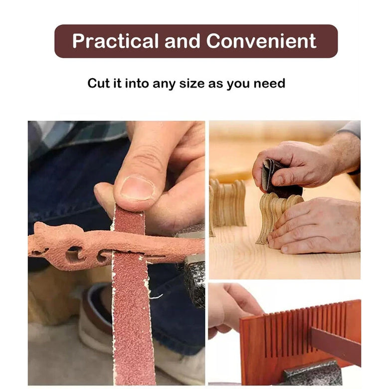 Emery Sandpaper 5 Rolls Abrasive Cloth Aluminum Oxide 150 240 320 400 600 Grit 25mm x 6m Woodworking Metal Automotive Polishing Dispenser Box