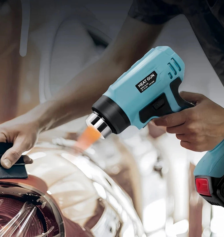 Cordless Electric Heat Gun 360W 400 for Mak 18V-24V Li-ion Battery Portable Heat Gun with 4 Nozzles High Power Heating Tool