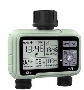 Powered By 2 AA Batteries Automatic Watering Timer Garden Irrigation Controller Outdoor With LCD Dispaly Waterproof Programmer