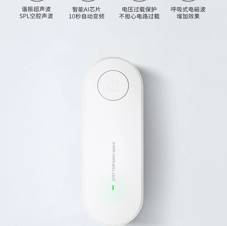 2pcs Ultrasonic Pest Repellent EU plug 3-in-1 Triple Frequency 360 Degree Coverage Easy Installation Chemical-Free Safe for Pets and Children 800-1800 ft