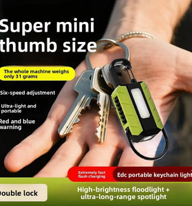 IPRee Super Bright Lightweight Keychain Flashlight Rechargeable Multi-Functional Magnetic Mini Work Light for Outdoor Camping & Portable Daily Use