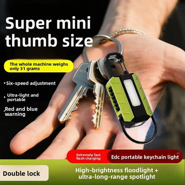 IPRee Super Bright Lightweight Keychain Flashlight Rechargeable Multi-Functional Magnetic Mini Work Light for Outdoor Camping & Portable Daily Use