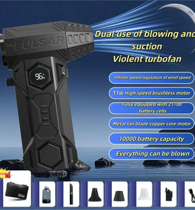 110,000RPM X11 High-Speed Air Blower  Cordless Compressed Air Duster 10000mAh Battery Powerful Jet Fan Dust Cleaner for Car Keyboard Home Office