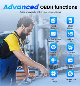 MUCAR BT200/BT200 Pro Bluetooth OBD2 Scanner Automotive Diagnostic Tool Full System Diagnosis 15 Reset Services Compatible with All Cars