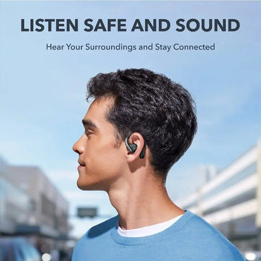 Soundcore AeroFit Open-ear Earbuds Wireless bluetooth Earphone 14mm Dynamic 3D Stereo Bass 4-Mic AI Call Noise Cancelling 42H Playback IPX7 Waterproof Sports Earhooks Headphones