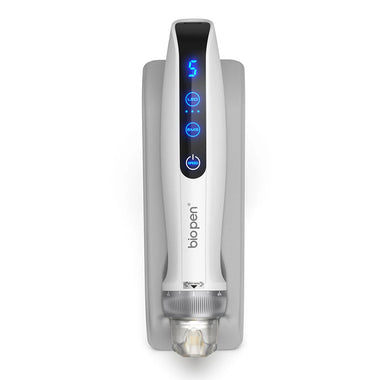 biopen Q2 Microneedling and EMS Device LED Light Therapy 5 Speed Adjustable Wireless with Smart Induction Base 25 Pins 700mAh Battery