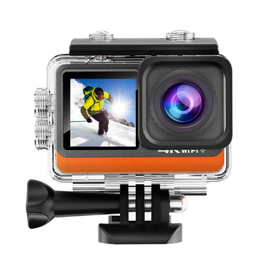 AUSEK 4K Sports Camera 2.0" Touch Screen with accessories Waterproof Action Camera HD Motorcycle Recorder Outdoor Riding Anti-Shake Diving Camera