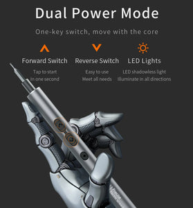 62-in-1 High-Speed Adjustable Electric Screwdriver with 48 Precision S2 Bits Lengthened Bits for Complex Tasks 330mAh Battery Type-C Charging Compact Portable DIY Repair Tool Set with Additional Accessories