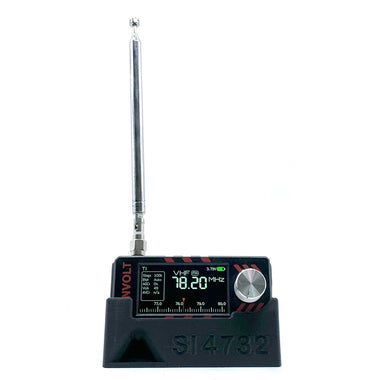 Mini SI4732 Stand PETG Carbon Fiber Material 3D Printed Design with Built in Sound Channel Compatible with DSP Radio Compact Lightweight Stable Support Structure