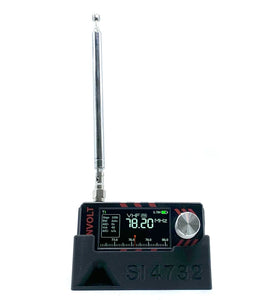 Mini SI4732 Stand PETG Carbon Fiber Material 3D Printed Design with Built in Sound Channel Compatible with DSP Radio Compact Lightweight Stable Support Structure