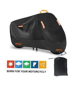 210D Motorcycle Cover Rainproof Sunscreen Anti-UV Motorbike Cover Thickened Oxford Cloth Dust Cover Built-In Anti-Theft Buckle