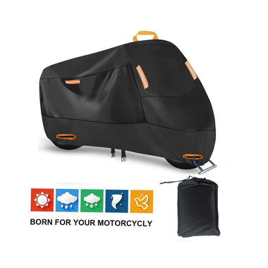 210D Motorcycle Cover Rainproof Sunscreen Anti-UV Motorbike Cover Thickened Oxford Cloth Dust Cover Built-In Anti-Theft Buckle