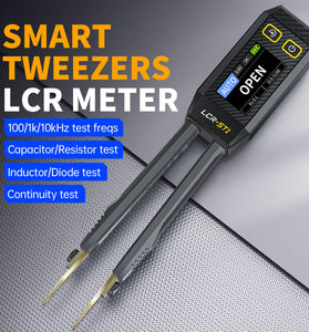 FNIRSI LCR-ST1 Mini Smart Tweezer LCR SMD ESR Tester Resistance Capacitance Inductance Continuity Diode Test Measurement Tools