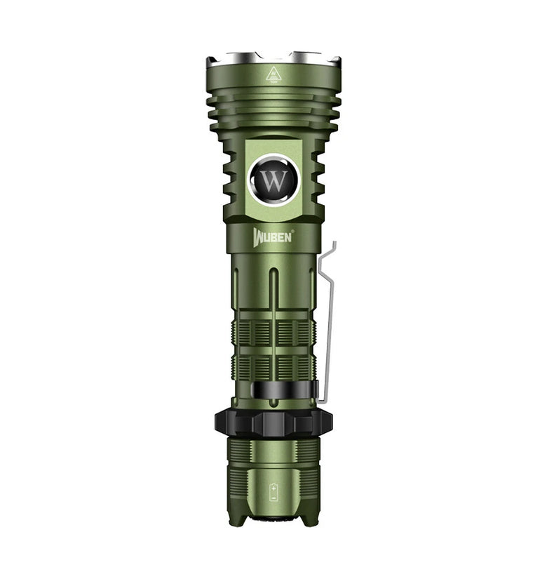 WUBEN T600 1400 Lumen 600m Long Range Tactical Flashight, USB Rechargeable Dual Button for Camping Searching Light
