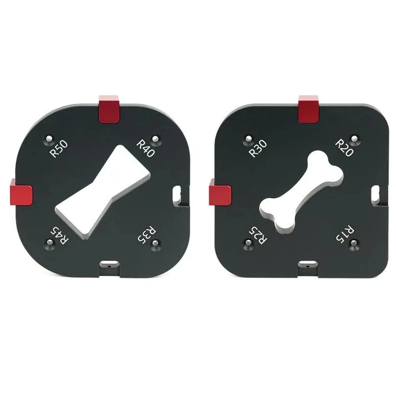 Woodworking Corner Jig Router Template Template 4 in 1 R15-R50 Aluminium Alloy Router Arcs Wood Milling Cutter Round R-corner