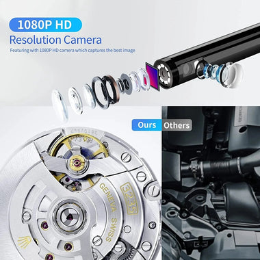 P50 1080P 8mm Dual Camera Piping Borescope Camera 4.5In IPS LCD Digital Inspection Camera With 6 LED for Car Sewer